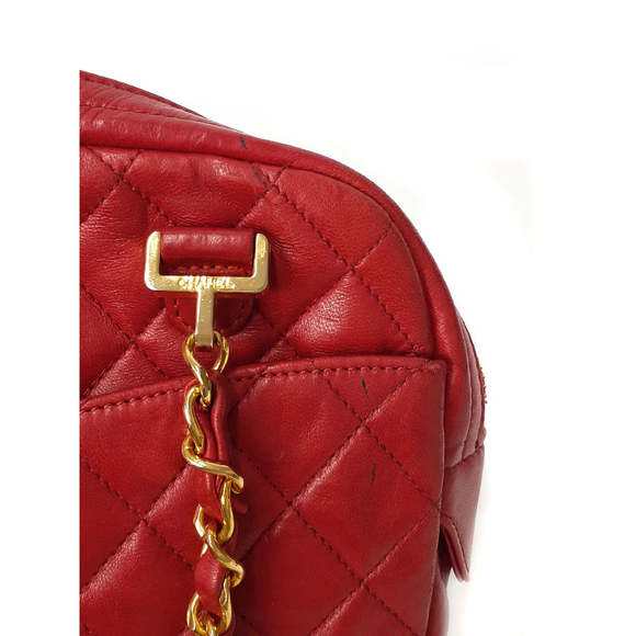 Chanel Matelasse Chain Shoulder Bag Red - Picture 6 of 9